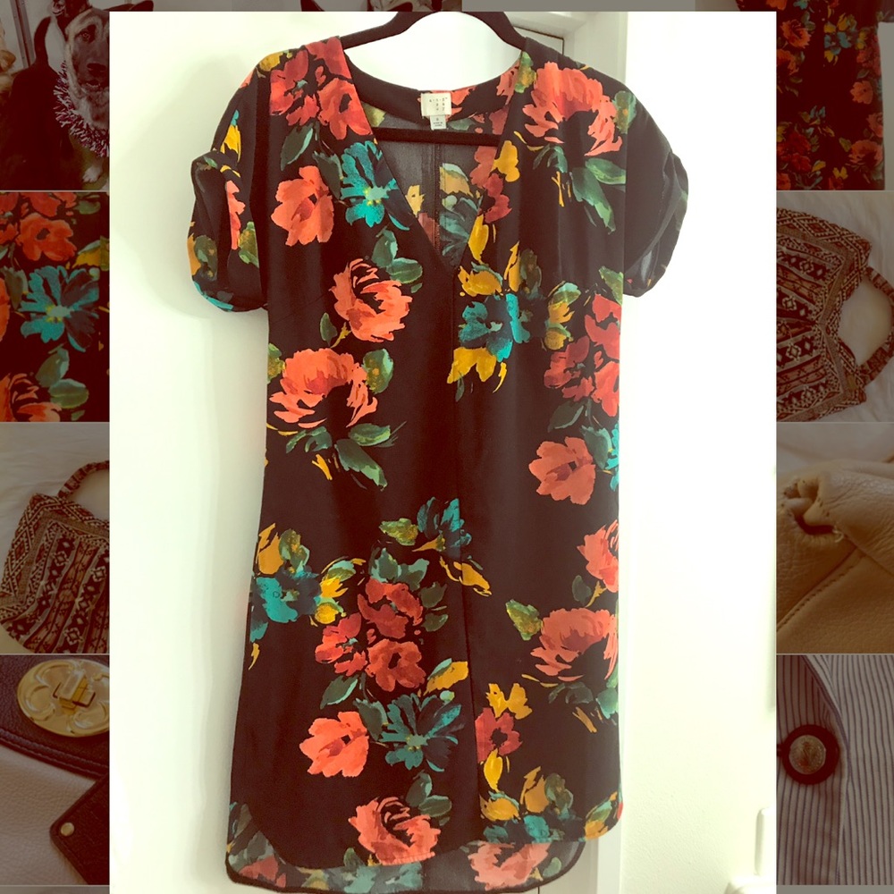 A New Day Floral Shift Dress, size S